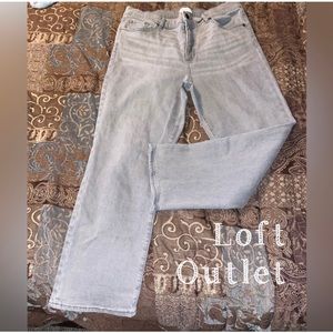Loft outlet jeans, grey, straight leg, women’s size 12-EUC!!